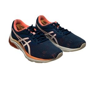ASICS Gel Pulse ll Blue & Coral Running Shoes Womens Sz 7.5